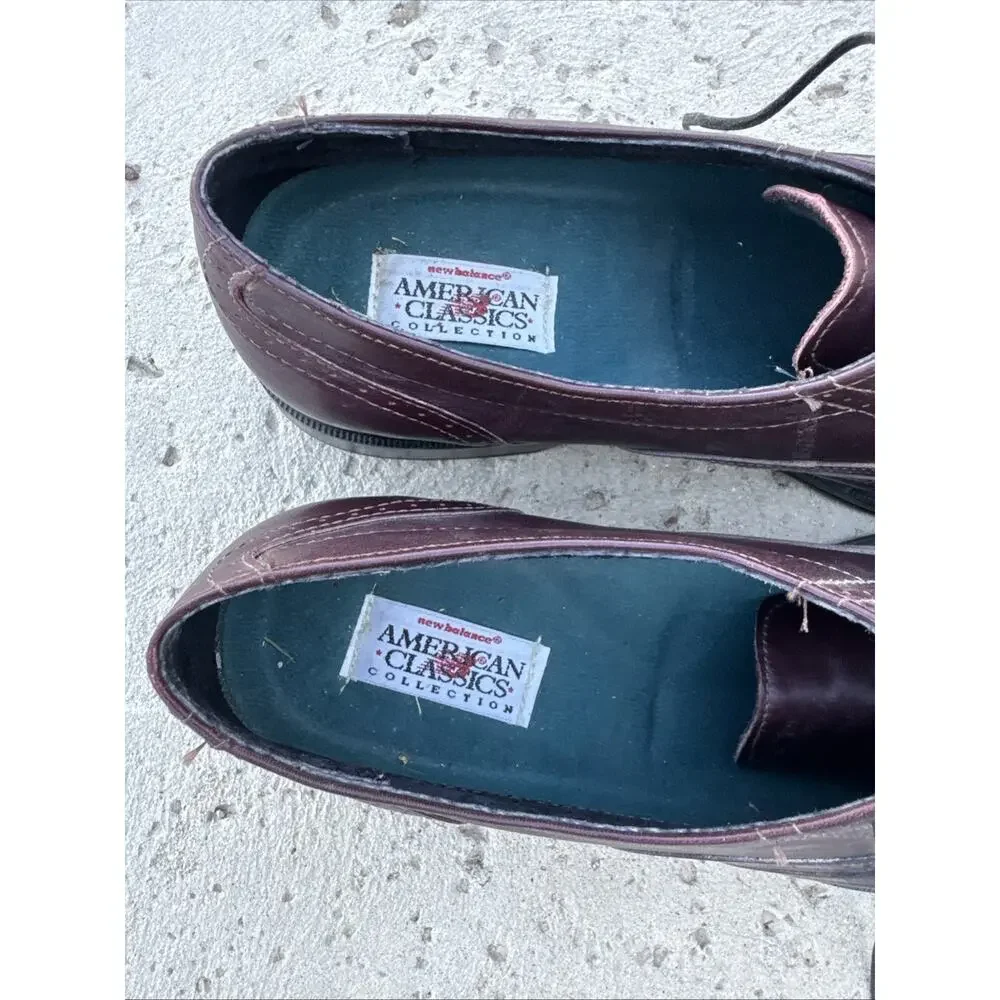 Vintage New Balance American Classics Made in USA Wing Tip Shoes 13D Burgundy